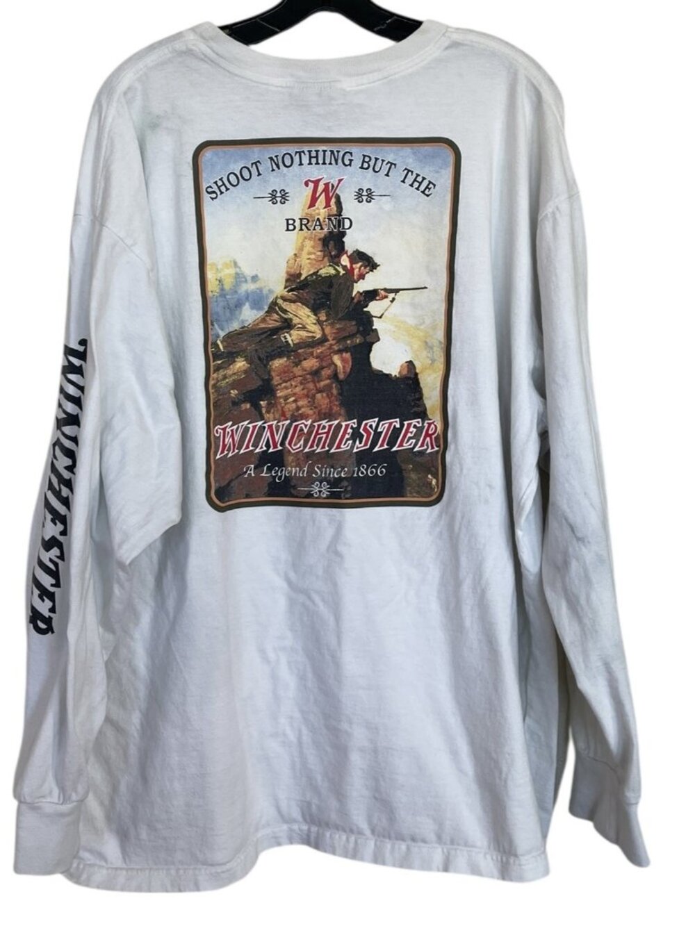Vintage Winchester T‎ Shirt Mens Size XL Shoot Nothin But The Brand Long Sleeve